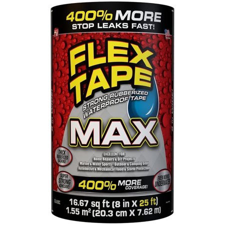 SWIFT RESPONSE 8 in. x 25 ft. Max Flex Tape, Black 101909